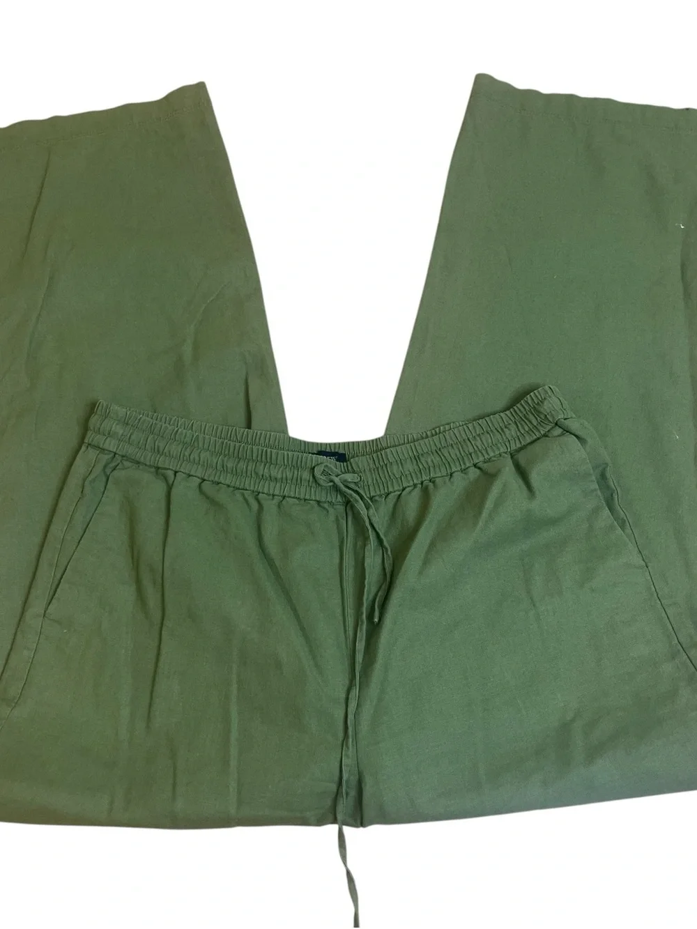 J. Crew Olive Green Wide-Leg Drawstring  Pants Sz 12